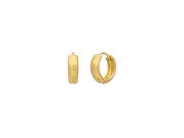 GURHAN, GURHAN Hoopla Gold Huggie Hoop Earrings, 1/2" Round Hinged, No Stone