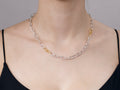 GURHAN, GURHAN Hoopla Sterling Silver Chain Short Necklace, Oval Links, No Stone, Gold Accents