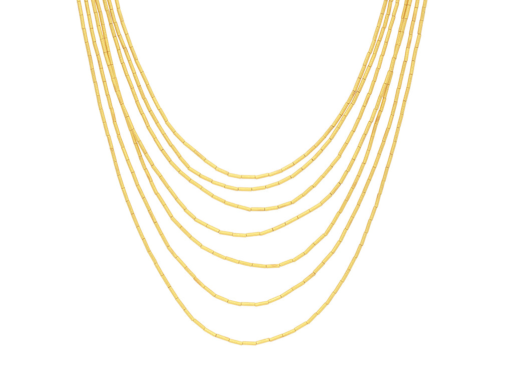 GURHAN, GURHAN Rain Gold Multi-Strand Short Necklace, 7-Strand, No Stone