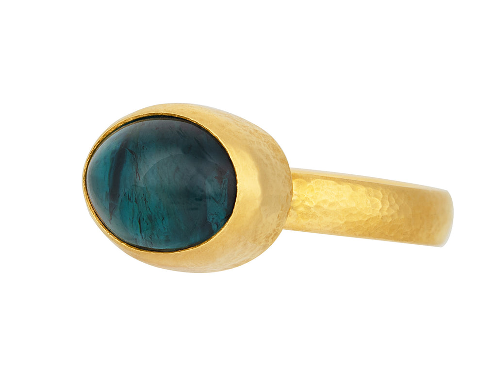 GURHAN, GURHAN Rune Gold Stone Cocktail Ring, 12x9mm Oval, Tourmaline