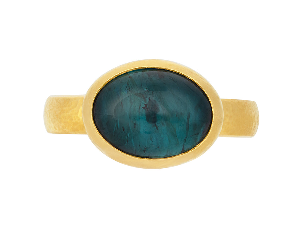 GURHAN, GURHAN Rune Gold Stone Cocktail Ring, 12x9mm Oval, Tourmaline