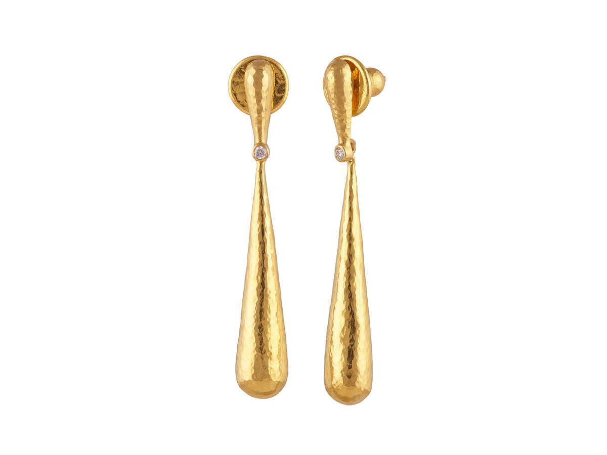 GURHAN Spell Gold Single Drop Earrings, Long Teardrop