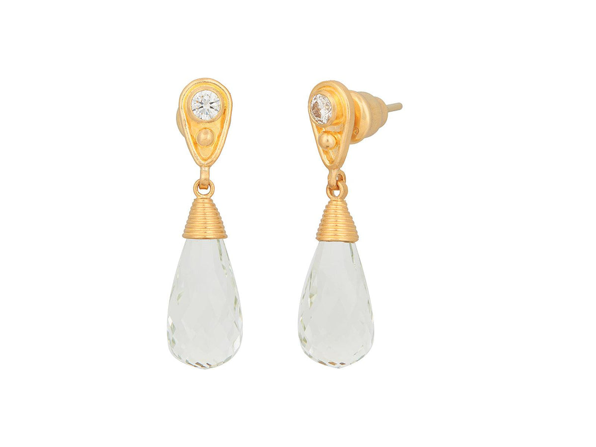 Muse One of a Kind 24K Gold Diamond Single Drop Earrings, 19x16 Muse One of a Kind 24K Gold Diamond Single Drop Earrings, 19x16
