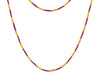 GURHAN, GURHAN Vertigo Gold Single Strand Long Necklace, Thin Gold Tubes, Ruby