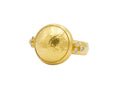 GURHAN, GURHAN Amulet Gold Cocktail Ring, 16mm Round, Diamond