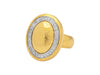 GURHAN, GURHAN Amulet Gold Oval Cocktail Ring, Center Dome, Diamond Pave