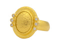GURHAN, GURHAN Amulet Gold Cocktail Ring, 13x10mm Oval, Diamond