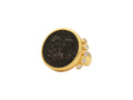 GURHAN, GURHAN Antiquities Gold Stone Cocktail Ring, 25mm Round, with Coin and Diamond