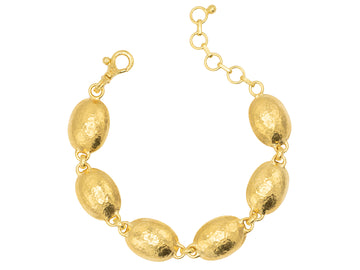 GURHAN, GURHAN Spell Gold All Around Bracelet, Oval, with No Stone