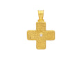 GURHAN, GURHAN Cross Gold Pendant, 26mm, Diamond