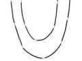 GURHAN, GURHAN Jet Set Gold Single-Strand Long Necklace, 36" Long, Jet Beads