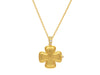 GURHAN, GURHAN Locket Gold Cross Pendant Necklace, 35mm, Diamond