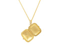 GURHAN, GURHAN Locket Gold Rectangle Pendant Necklace, 37x21mm, Diamond Accents