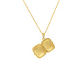 GURHAN, GURHAN Locket Gold Rectangle Pendant Necklace, 31x17mm, Diamond Accents