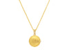 GURHAN, GURHAN Locket Gold Round Pendant Necklace, 28.5x19.5mm,Diamond Accents