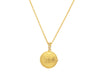 GURHAN, GURHAN Locket Gold Round Pendant Necklace, 18mm Pawprint, Diamond