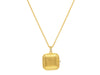 GURHAN, GURHAN Locket Gold Square Pendant Necklace, 30x23mm, Diamond Accents
