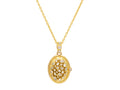 GURHAN, GURHAN Locket Gold  Pendant Necklace, 36mm Oval, with Diamond