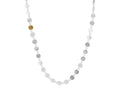 GURHAN, GURHAN Lush Sterling Silver Single-Strand Short Necklace, 7mm Flakes, No Stone, Gold Accents