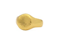 GURHAN, GURHAN Mens Gold Signet Band Ring, Large Round, No Stone