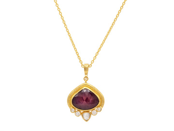GURHAN, GURHAN Muse Gold Pendant Necklace, with Ruby and Diamond