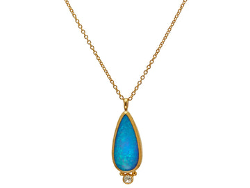 GURHAN, GURHAN Rune Gold Pendant Necklace,  with Opal