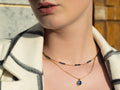 GURHAN, GURHAN Rain Gold Single Strand Short Necklace, Stone Clusters, Sapphire