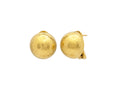 GURHAN, GURHAN Spell Gold Round Stud Earrings, 16mm Half Ball on Clip Post, No Stone
