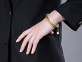 GURHAN, GURHAN Vertigo Gold Beaded Single-Strand Bracelet, 6.5mm Hammered Beads, Diamond Accents