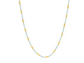 GURHAN, GURHAN Vertigo Gold Single Strand Short Necklace, Hammered Gold Tubes, Amazonite