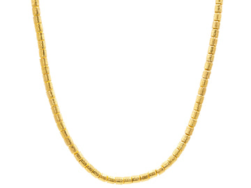 GURHAN, GURHAN Vertigo Gold Single Strand Short Necklace, 5.5mm Hammered Beads, No Stone