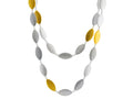 GURHAN, GURHAN Willow Sterling Silver All Around Long Necklace, 25mm Flakes, No Stone, Gold Accents