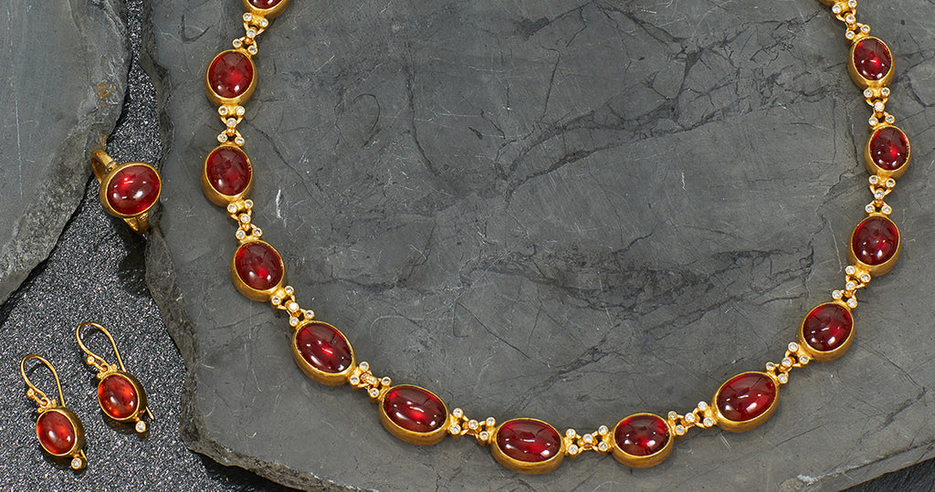 Garnet, Gold Jewelry, Birthstone January