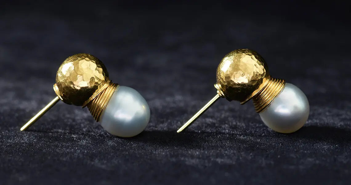 GURHAN 24K Gold: Pearl Stud, Drop & Hoop Earrings Collection