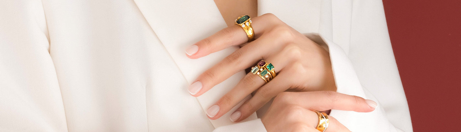 Gold Tourmaline Rings