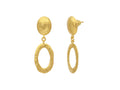 GURHAN, GURHAN Amorphous Gold Single Drop Earrings, Single Oval Link, Post, 