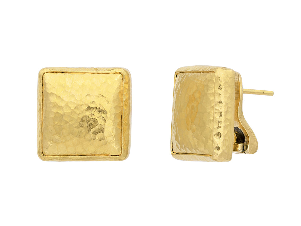 GURHAN, GURHAN Amulet Gold Stud Earrings, 15mm Square