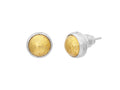 GURHAN, GURHAN Amulet Sterling Silver Post Stud Earrings, 10mm Round, No Stone, Gold Accents