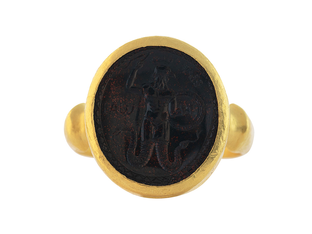 GURHAN, GURHAN Antiquities Gold Intaglio Cocktail Ring, 18x16mm Oval