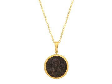 GURHAN, GURHAN Antiquities Gold Coin Pendant Necklace, 25mm Round