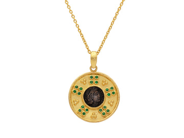 GURHAN, GURHAN Antiquities Gold Coin Pendant Necklace,