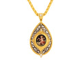 GURHAN, GURHAN Antiquities Gold Pendant Necklace, Micro Mosaic and Diamond