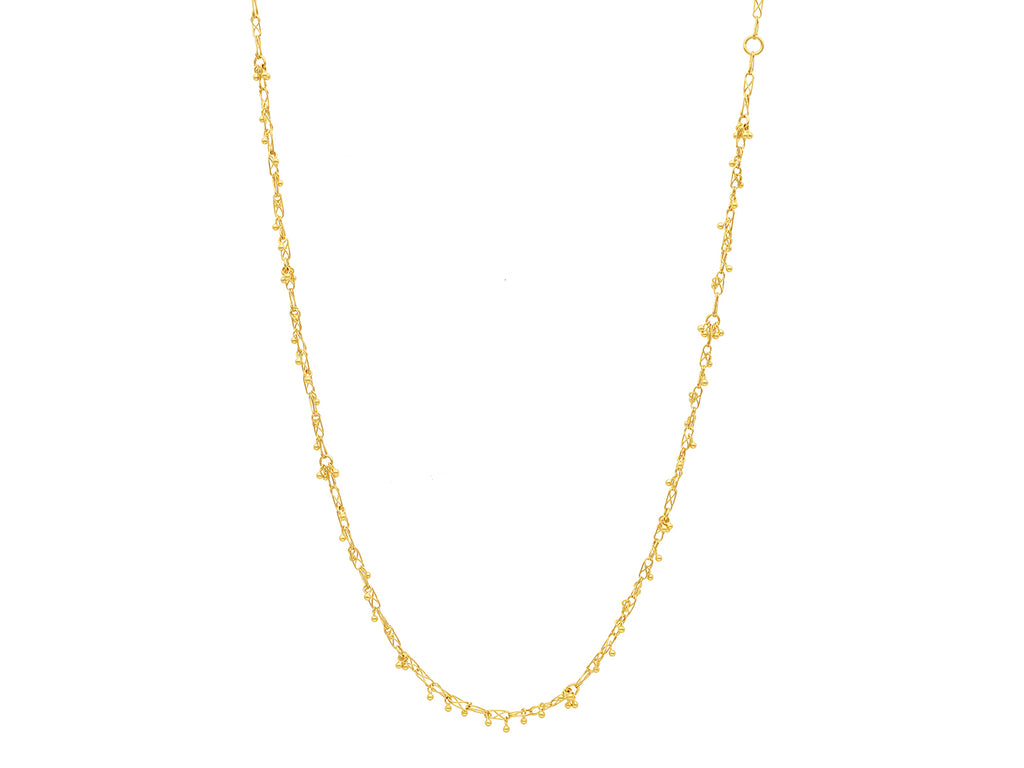 GURHAN, GURHAN Boucle Gold Link Short Necklace, Delicate Wire and Gold Granulations