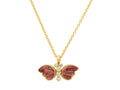 GURHAN, GURHAN Butterfly Gold Pendant Necklace, 24x15mm, Tourmaline and Diamond