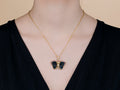 GURHAN, GURHAN Butterfly Gold Pendant Necklace, 29x34mm Carved, Tourmaline and Diamond
