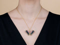 GURHAN, GURHAN Butterfly Gold Pendant Necklace, 31x47mm Carved, Tourmaline, Opal and Diamond