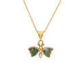 GURHAN, GURHAN Butterfly Gold Pendant Necklace, 26x24.5mm, Tourmaline and Diamond