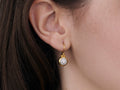 GURHAN, GURHAN Celestial Gold Single Drop Earrings, 9mm Round on Hook, Diamond Pave