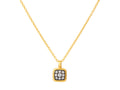 GURHAN, GURHAN Celestial Gold Pendant Necklace, Small Square, Blackened Silver Pave, Diamond