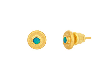 GURHAN, GURHAN Droplet Gold Opal Stud Earrings, 8mm Wide on Post